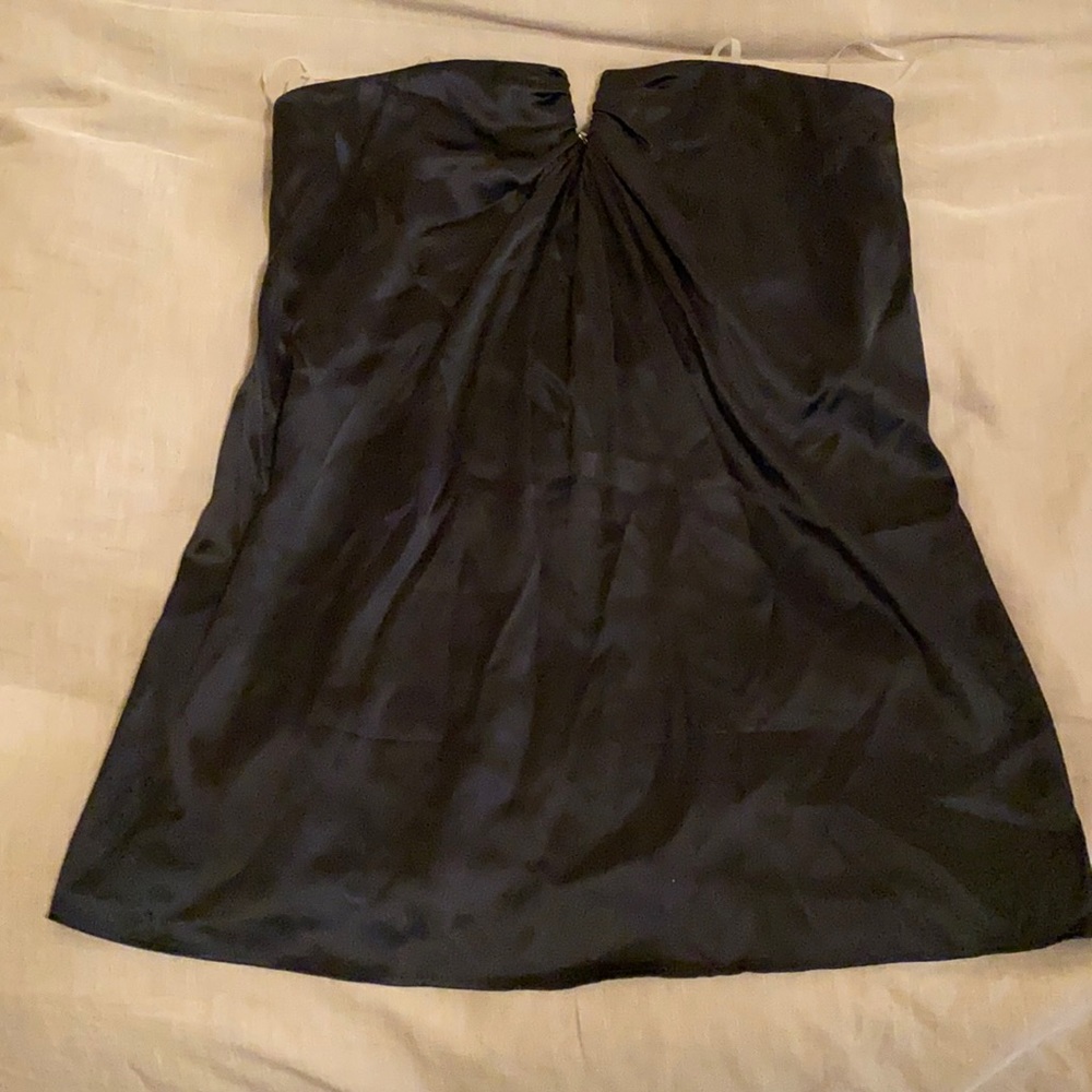 Black strapless top
